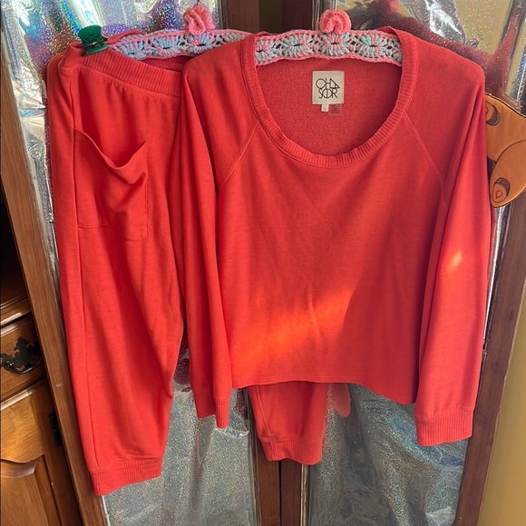 Chaser Pants - Chaser Vibrant Red Lounge Set